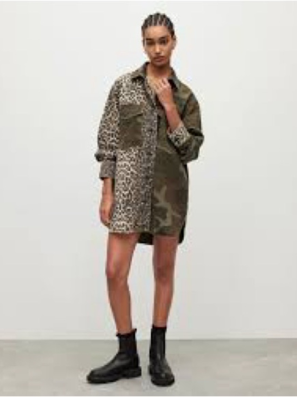 All Saints NWT Camo Shacket Dress - Picture 4 of 7